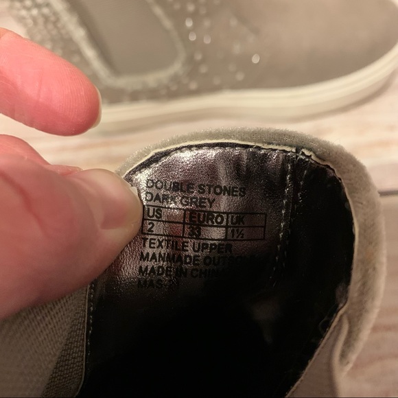 Stuart Weitzman Double Stones Sneakers Dark Gray - Picture 9 of 10